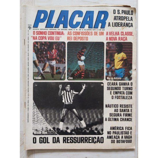 Compre aqui a Revista Placar 324 (25/06/76) - Falcão, Zico, Nilson Dias