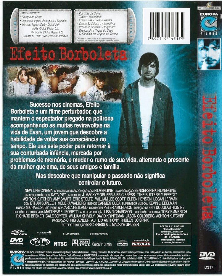 Compre aqui Dvd - Efeito Borboleta, Ashton Kutcher