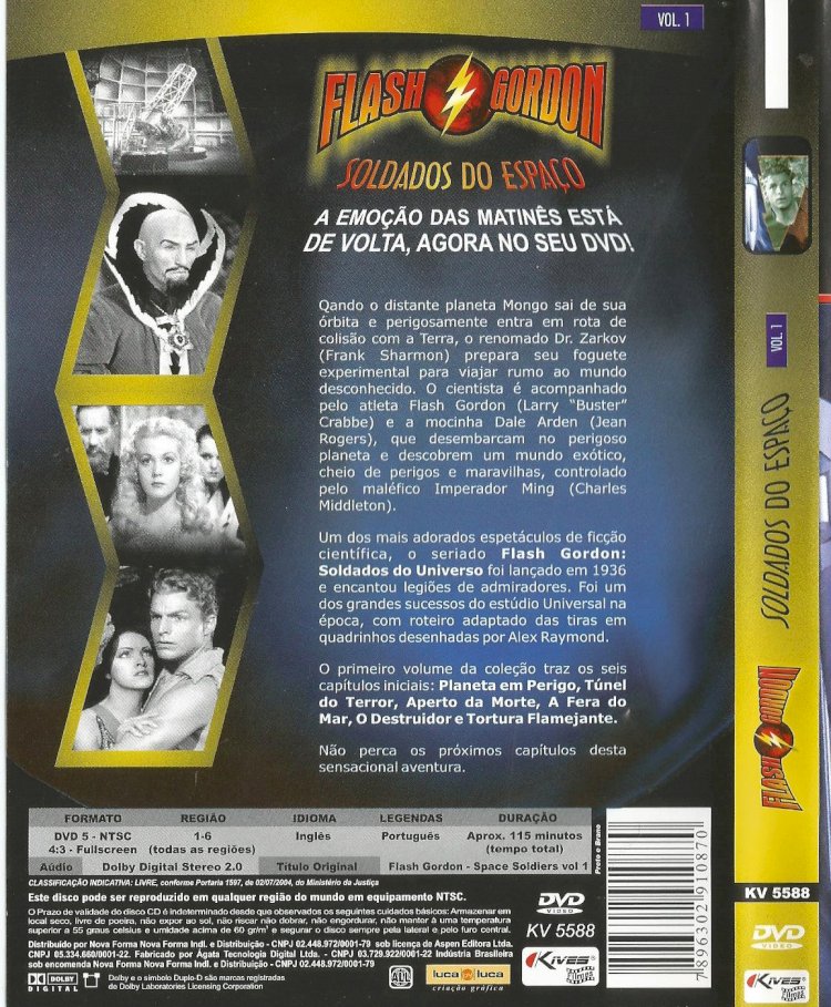 Compre aqui Dvd - Flash Gordon Soldados do Espaço Vol 1