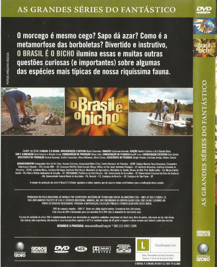 Compre aqui o Dvd O Brasil é o Bicho - As Grandes Séries do Fantástico