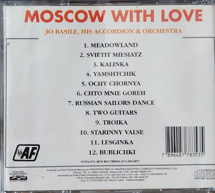 Cd Moscow With Love, Jo Basile, His Accordion & Orchestra