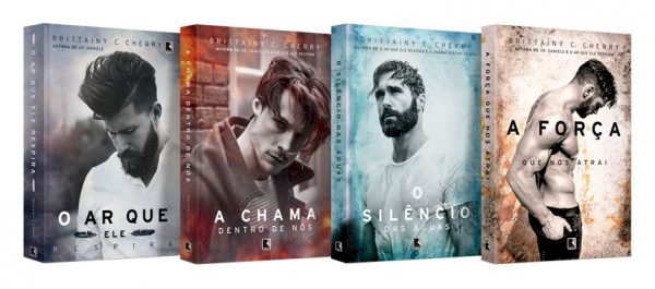 Box Série Elementos, Brittainy C. Cherry, Box com 4 Livros Seminovos