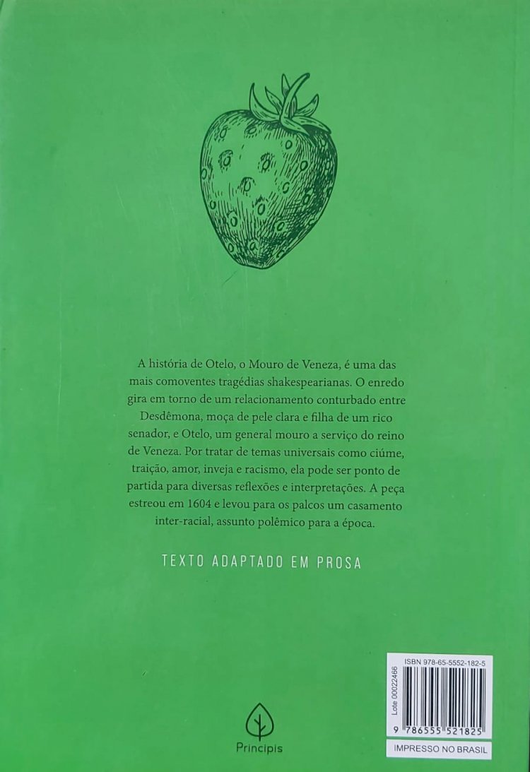 Livro Otelo, William Shakespeare, Editora Principis, Texto Adaptado por Julio Emílio Braz
