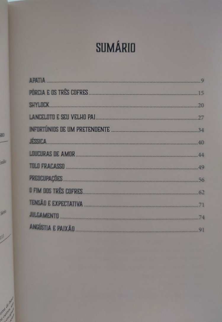 O Mercador de Veneza, William Shakespeare, Texto Adaptado por Julio Emilio Braz